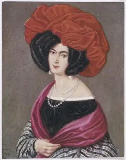 Gigot Prints: Exotic Lady 1830S