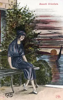 New Images From The Grenville Collins Collection Prints: An Exotic Oriental Beauty - Western Fantasy Card