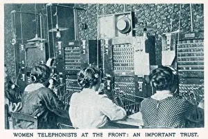 Operator Prints: Experienced women operators in the French Central Army Telephone Office