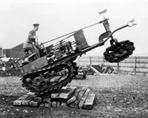 Experimenting with tank tracks, WW1