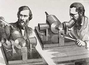 Engravings Gallery: Experiments with the phonograph in the Royal Institution