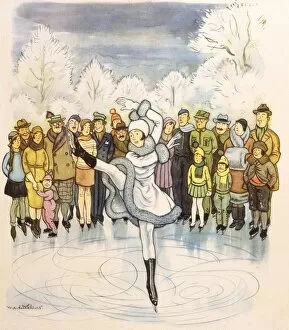 Images Dated 17th January 2012: Expert Ice Skater 1930S