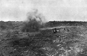 Images Dated 11th May 2017: Explosion on the eastern front, Russia, WW1