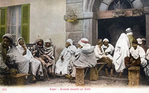 Algiers Gallery: Exterior of an Arab Cafe - Algiers, Algeria, North Africa