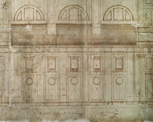 Exterior elevation of the facade of the Cathedral of Vallado Exterior elevation of the facade of the Cathedral of Vallado