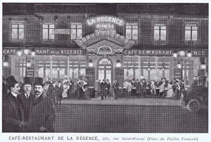 The exterior fa硤e of the Caf魒estaurant de La Elegance, P