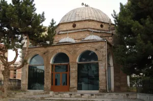 Images Dated 8th August 2007: Exterior of Iljaz Mirahori Mosque. Korce. Albania