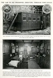 Tigers Prints: Exterior and interior of Prince Ranjitsinhjis portable shooting-box