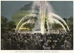 Displays Prints: Exterior of the International Inventions Exhibition 1885
