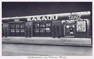 Restaurant Prints: Exterior of the Kakadu bar, Berlin, 1920s