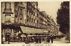 Rendezvous Prints: Exterior of Le Barry, cafe, bar and restaurant in Paris
