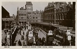 Liverpool Prints: Exterior of Liverpool Street Station, London, England