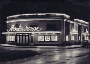 Rouge Prints: The exterior of the Moulin Rouge nightclub, Budapest, 1920s