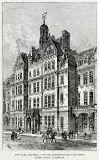 Exterior of National Hospital for the Paralysed and Epileptic, Queen Square, Bloomsbury