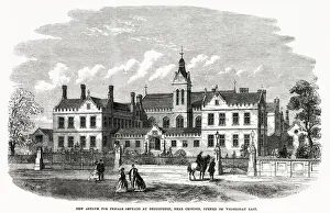 Exterior of the new asylum for girls under the age of twelve, at Beddington near Croydon