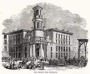 Exterior of the new Coal Exchange, London. Date: 1849