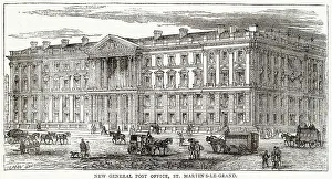 Martins Prints: Exterior of the new General Post Office, St Martin's-Le-Grand, London
