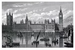 London Collection: Exterior Parliament 1860