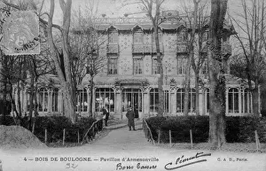 Pavillon Prints: The exterior of The Pavillon d Armononville, Bois de Boulogn