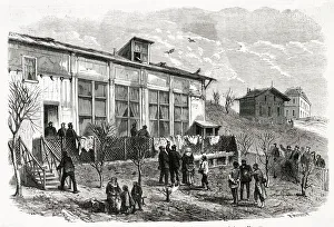 Magenta Collection: The exterior of a pigeon-loft in the rue Magenta, Paris