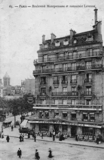 Montparnasse Prints: The exterior of Restaurant Lavenue, Boulevard Montparnasse