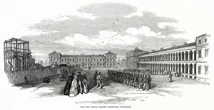 Exterior of the Royal Marine Barrack s, Woolwich, London designed by J