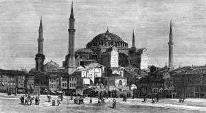 Hagia Prints: Exterior of Saint Sophia, Constantinople, 1878
