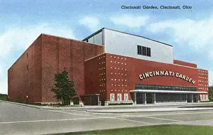 Sporting Prints: Exterior view, Cincinnati Gardens, Cincinnati, Ohio, USA