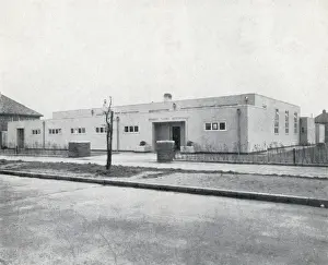 Feeding Prints: Exterior view of the Norris Green British Restaurant in Liverpool during the Second World War