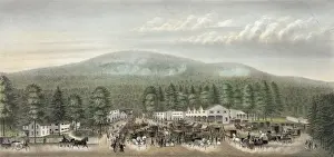 Clinton Prints: Exterior view of West Branch camp meeting, Clinton Co. Pa