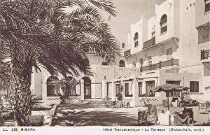 Sahara Collection: External view of the Hotel Transatlantique with its terrace