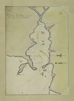 Chart Prints: An eye-sketch of Port Stephens, to the north of Broken Bay