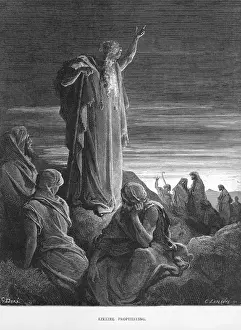 Ezekiel Prints: Ezekiel prophesying