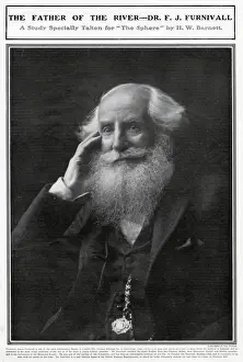 Philologist Prints: F. J. Furnivall Frederick James Furnivall FBA (1825 - 1910), English philologist