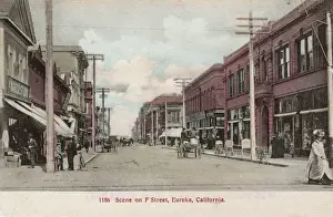 Humboldt Prints: F Street, Eureka, Humboldt County, California, USA