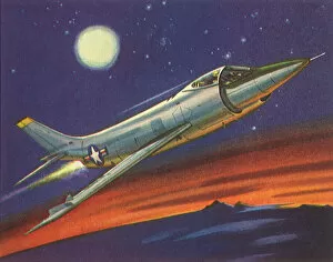 Moonlit Gallery: F3H at Sunset Date: 1954