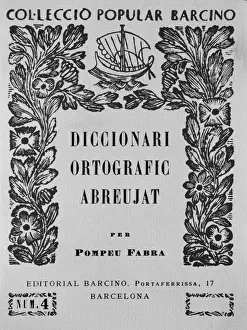 Grammarian Prints: FABRA, Pompeu (1868-1948). Catalan grammarian