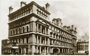 Images Dated 1st July 2020: The facade of the original Snow Hill Railway Station on Colmore Row, Birmingham, England