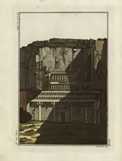 Persepolis Prints: Facade of a tomb at Persepolis, Achaemenid Persia