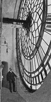 Images Dated 23rd December 2015: Behind the face of Big Ben, Westminster, London