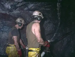 Hard Prints: Face workers in a tin mine, Cornwall