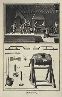 Raisonn Prints: Factory of spurs. Plate 2 for article Eperonnier
