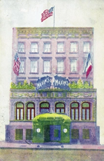 Images Dated 16th October 2012: The fa硤e of Maxims restaurant in New York