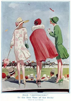 Fair Supporters - or the best view of the Derby 1928
