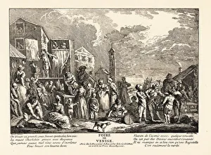 Diversion Prints: The fair at Venice, 18th century