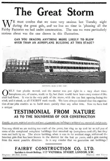 Fairby Construction Co. Aircraft Hangars - Fairby Construction Co Ltd. Date: 1916