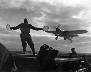 A Fairey Barracuda is batted-on