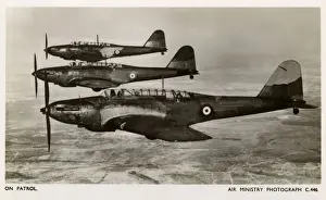 Patrol Prints: Three Fairey Battle Aircraft on patrol - WWII