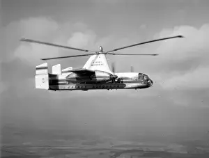 Fairey Prints: Fairey Rotodyne XE521 side view in flight