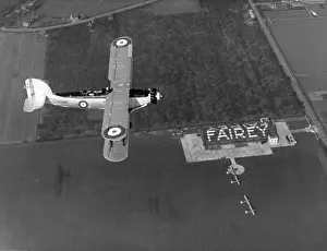 Fairey Seal K3481 overflies the flight hangar